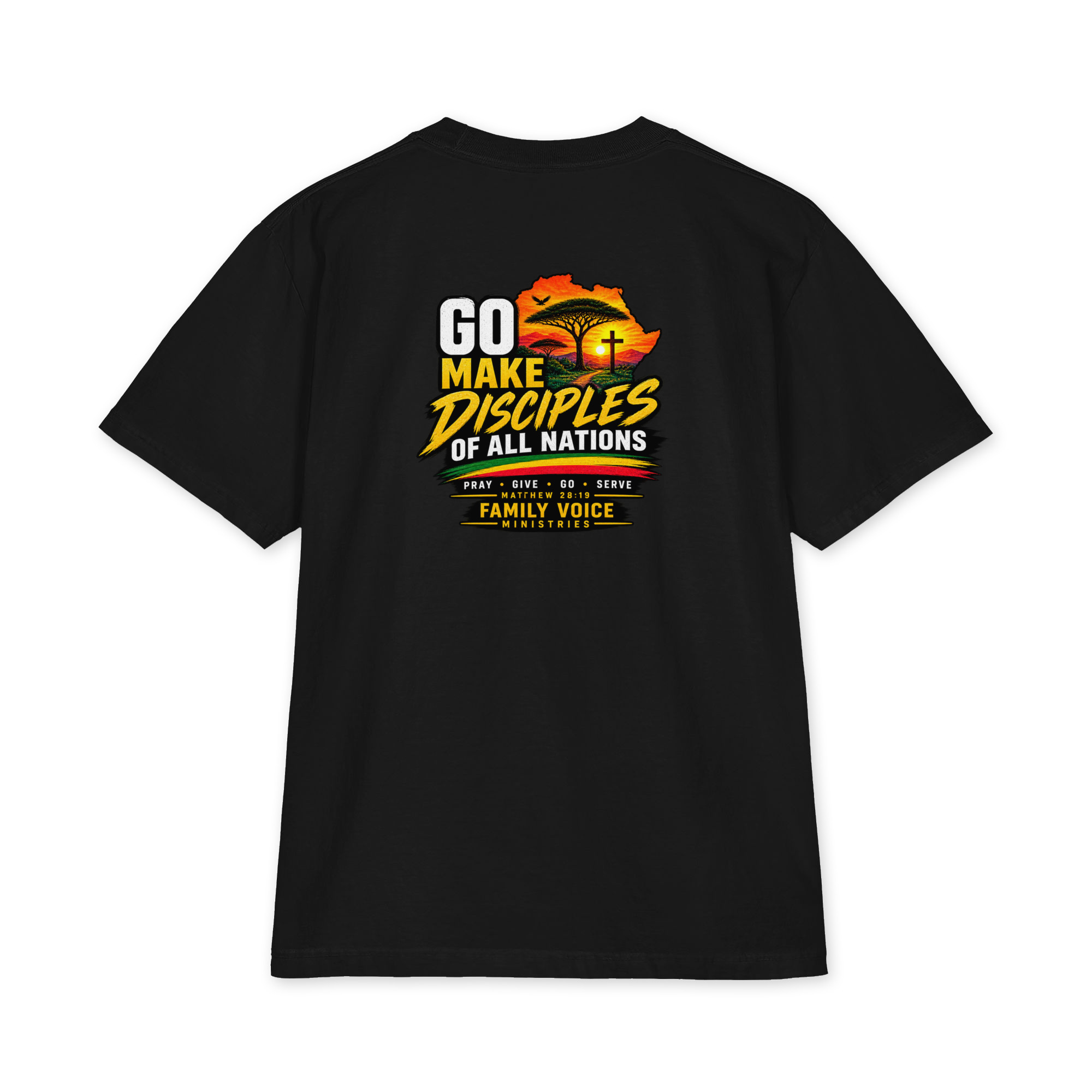Family Voice – Go Make Disciples Tee back